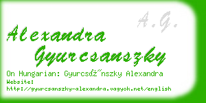 alexandra gyurcsanszky business card